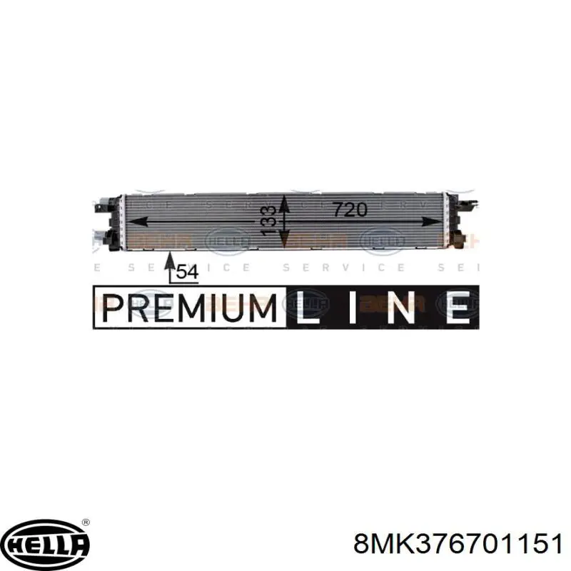 8MK376701151 HELLA Радиатор охлаждения, дополнительный