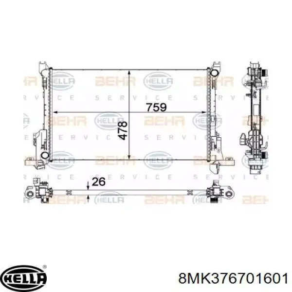 Compre 6000618062 Fiat/Alfa/Lancia Radiador de esfriamento de motor
