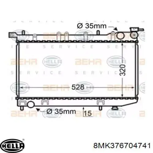 Радиатор 8MK376704741 HELLA