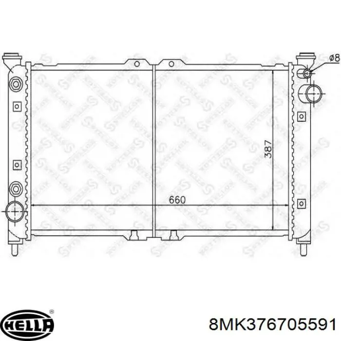 Радиатор 8MK376705591 HELLA