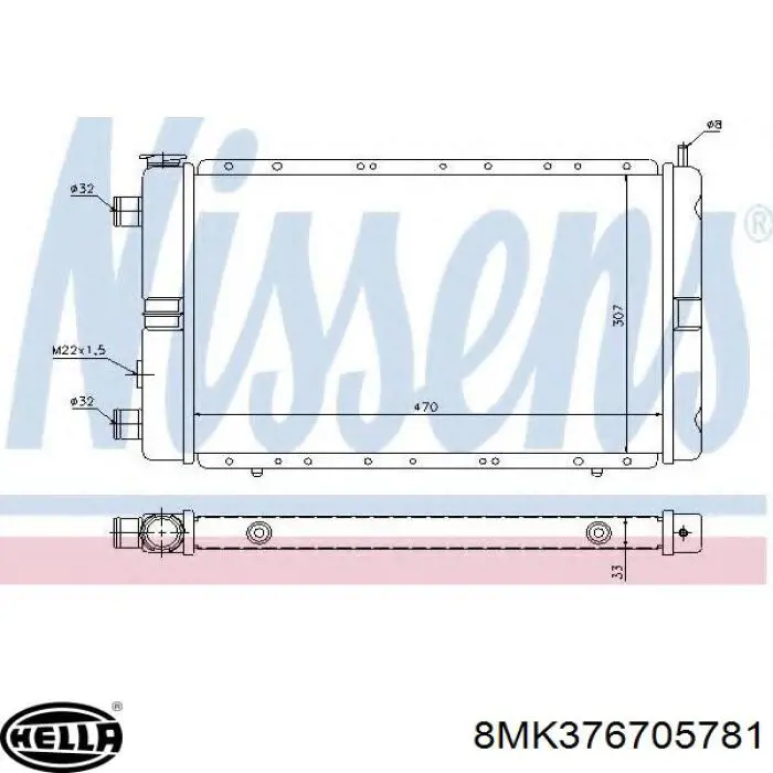 Радиатор охлаждения двигателя Polcar 602208A0 цена, от 33.64 USD