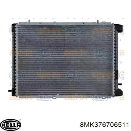 Radiador refrigeración del motor 8MK376706511 HELLA