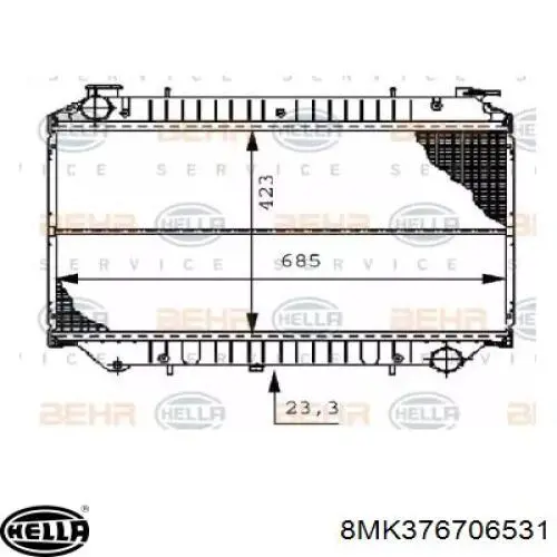 Радиатор M0190820 Jdeus