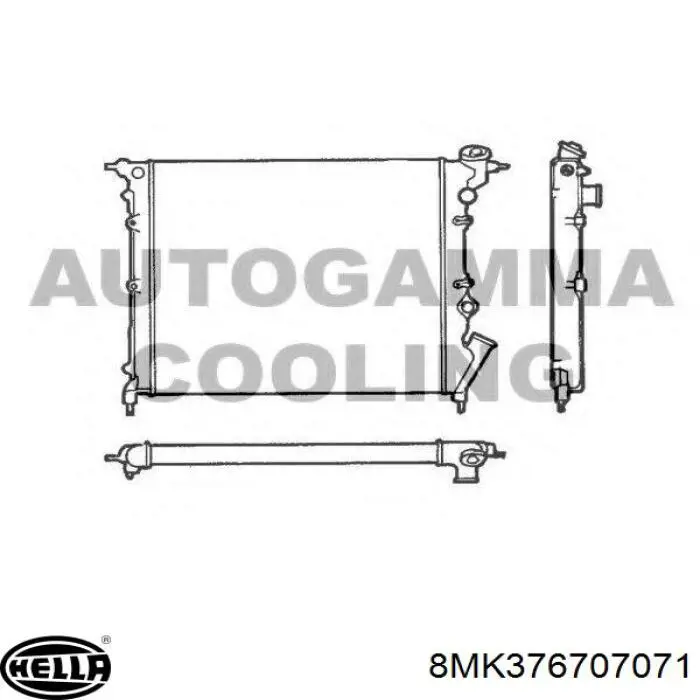 Радиатор охлаждения двигателя HELLA 8MK376707071 цена, от 115.20 USD