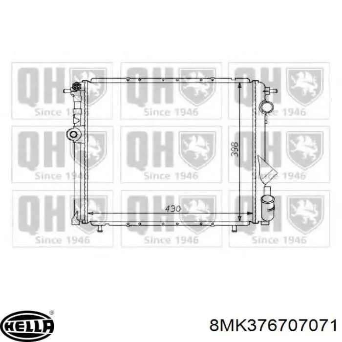 Купить 8MK376707071 HELLA Радиатор водяной