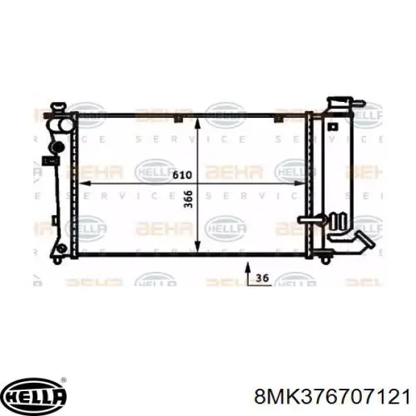 Радиатор 8MK376707121 HELLA