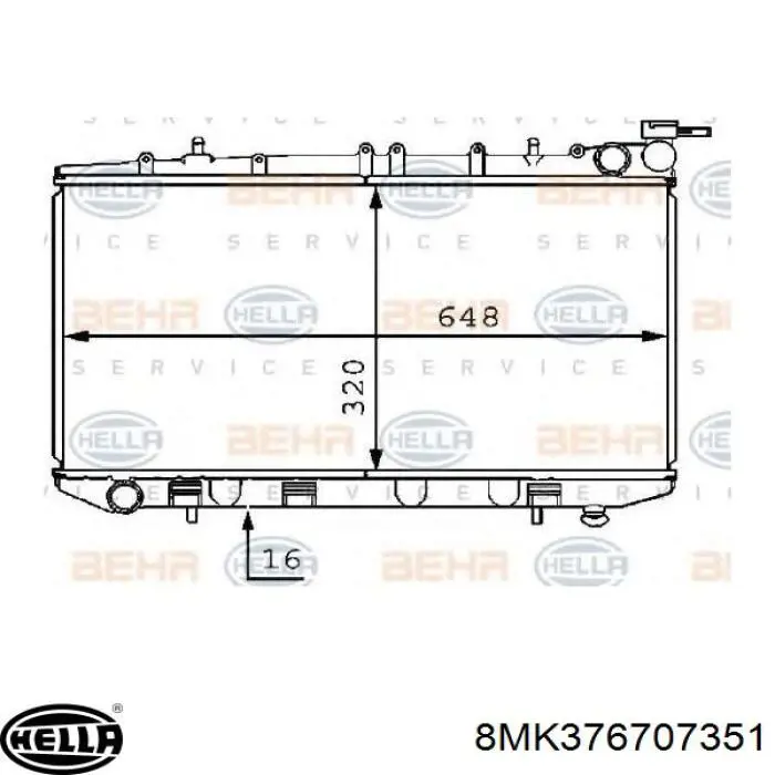 Радиатор охлаждения двигателя Honda 19010PT1004 цена, от 58.55 USD