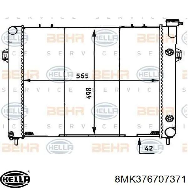 Радиатор 8MK376707371 HELLA