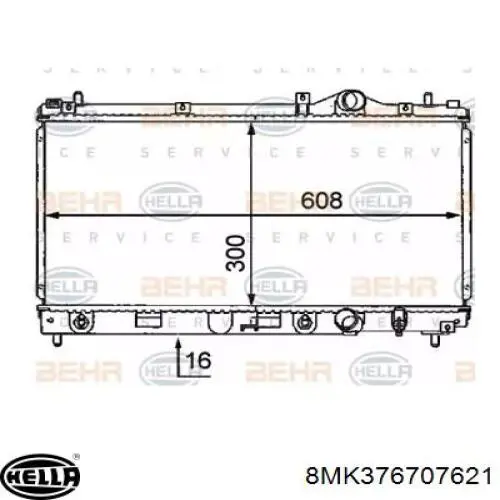 Радиатор 8MK376707621 HELLA