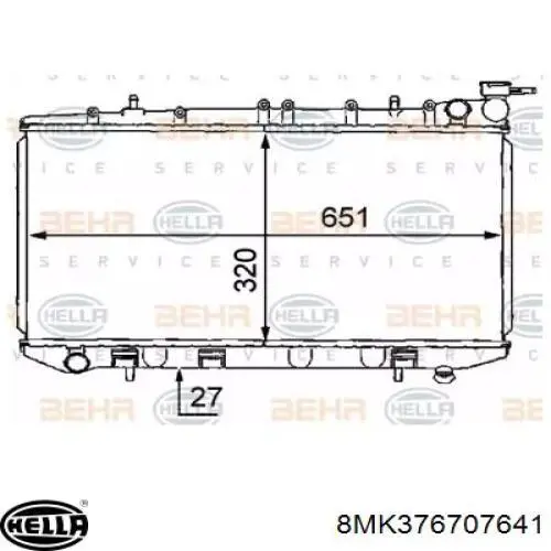 Радиатор 8MK376707641 HELLA