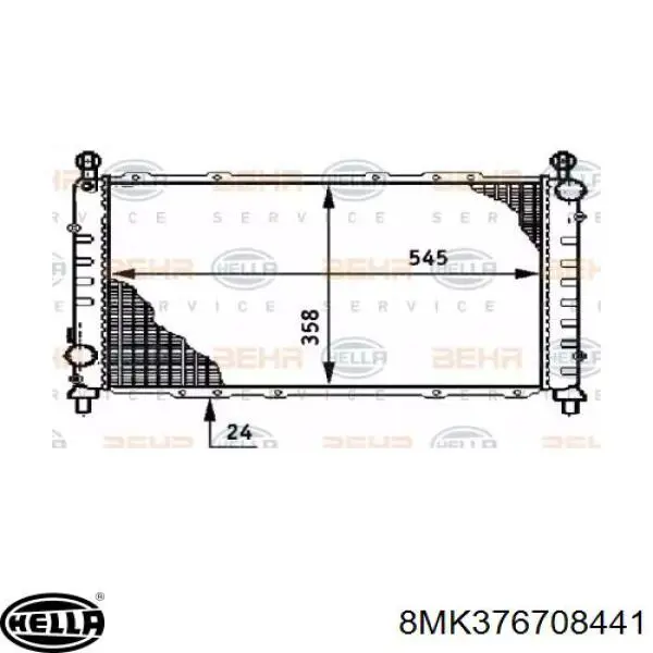 8MK376708441 HELLA радиатор