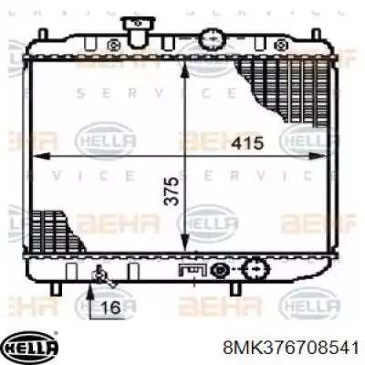 8MK 376 708-541 HELLA радиатор