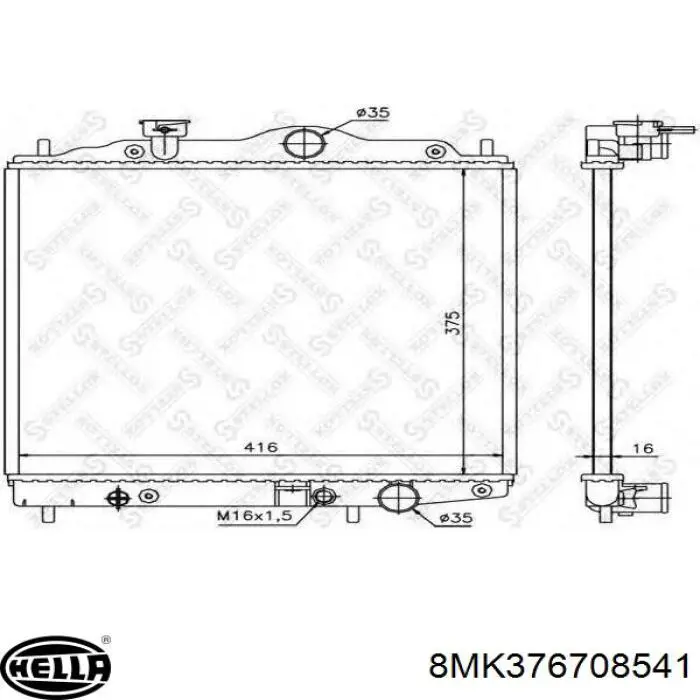 MB660596 Mitsubishi Радиатор основной