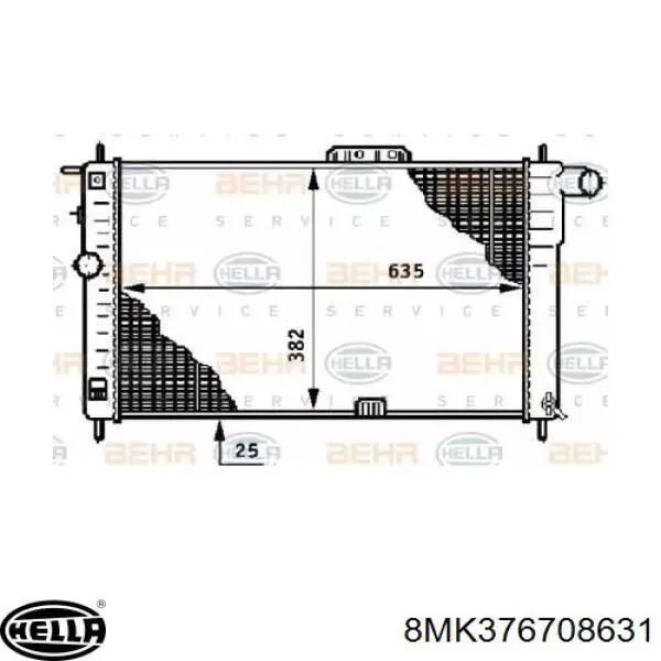 Радиатор 8MK376708631 HELLA