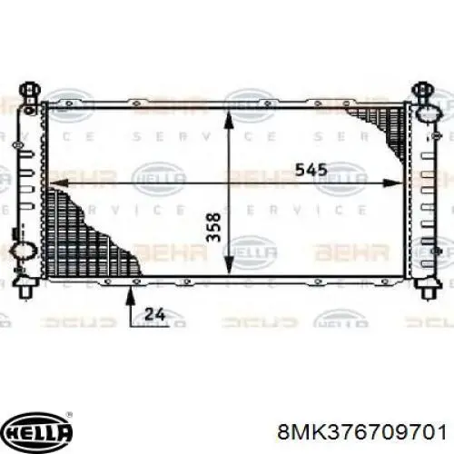 Радиатор охлаждения двигателя HELLA 8MK376709701 цена, от 695.00 USD