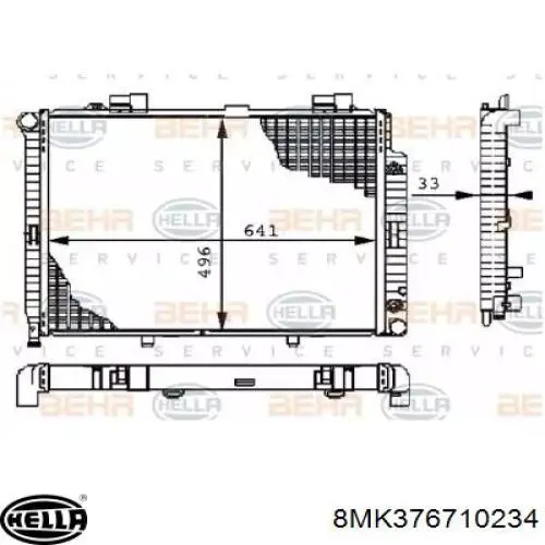 Радиатор 8MK376710234 HELLA