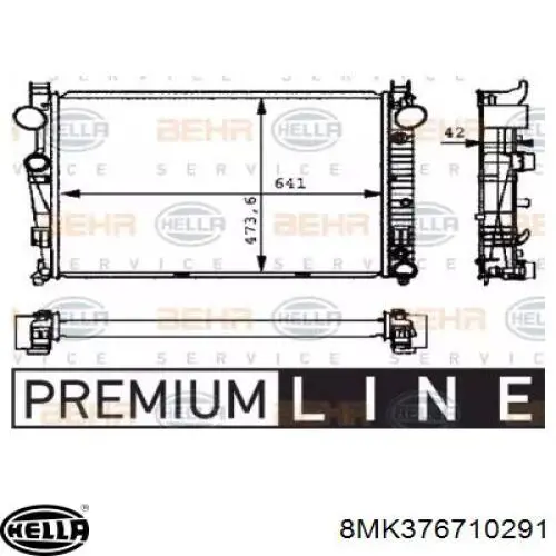 Радиатор 8MK376710291 HELLA