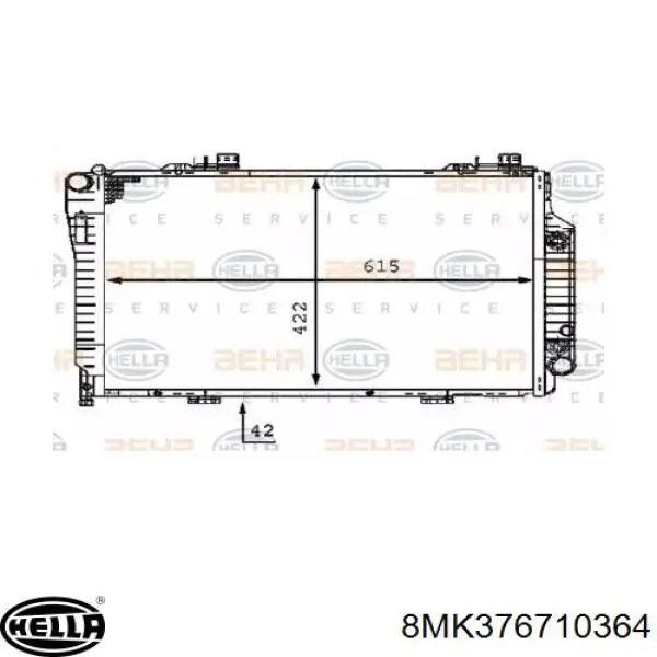 Радиатор A2025006403 Mercedes