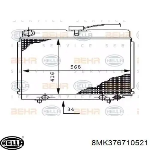 Радиатор 8MK376710521 HELLA