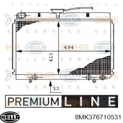 Радиатор 8MK376710531 HELLA