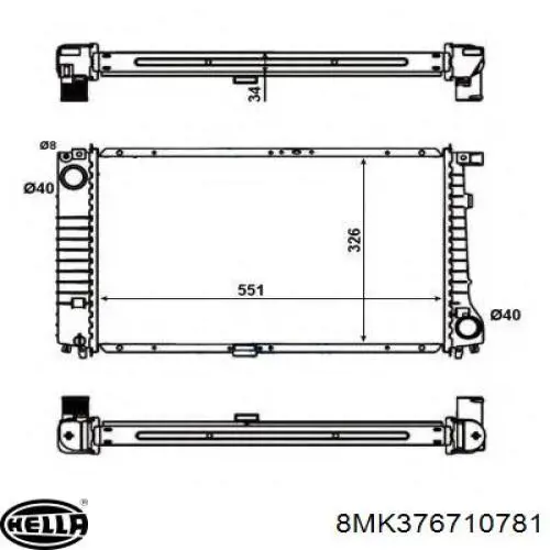 Радиатор охлаждения двигателя HELLA 8MK376710781 цена, от 104.12 USD