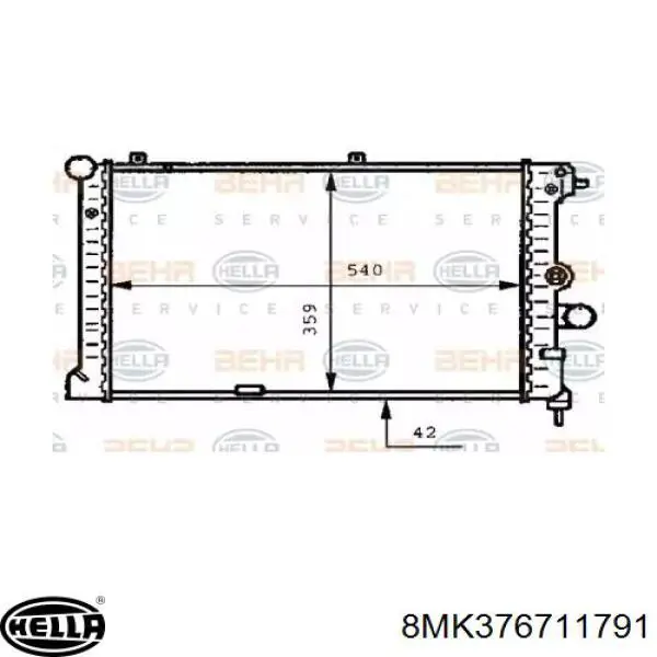 Радиатор 8MK376711791 HELLA