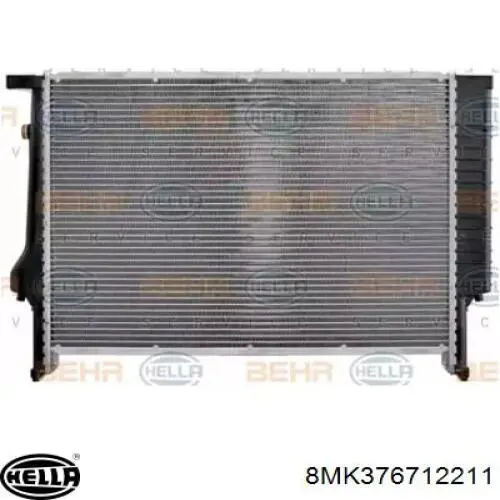 Radiador refrigeración del motor 8MK376712211 HELLA