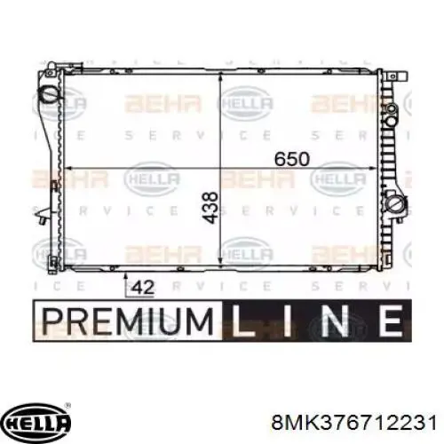 Купить 8MK376712231 HELLA Радиатор водяной