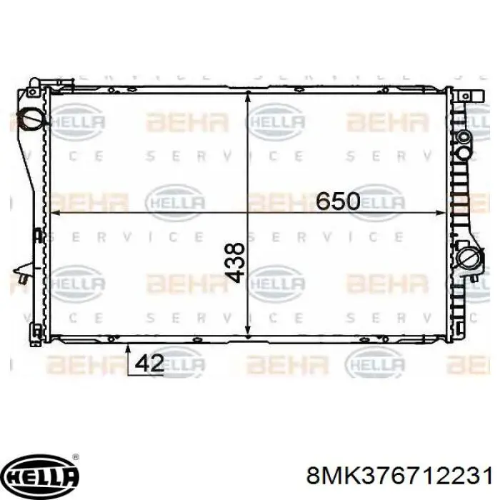 Радиатор 8MK376712231 HELLA