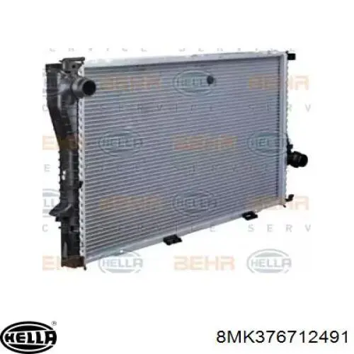 Radiador refrigeración del motor 8MK376712491 HELLA