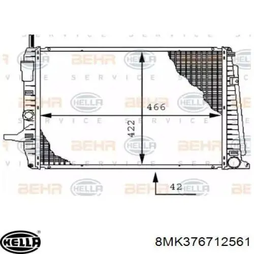 Радиатор 8MK376712561 HELLA