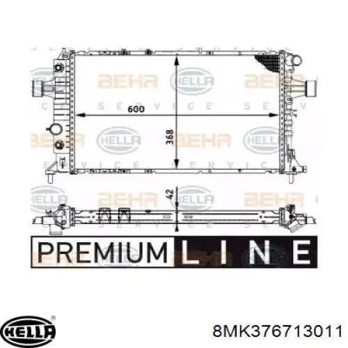 Радиатор 8MK376713011 HELLA