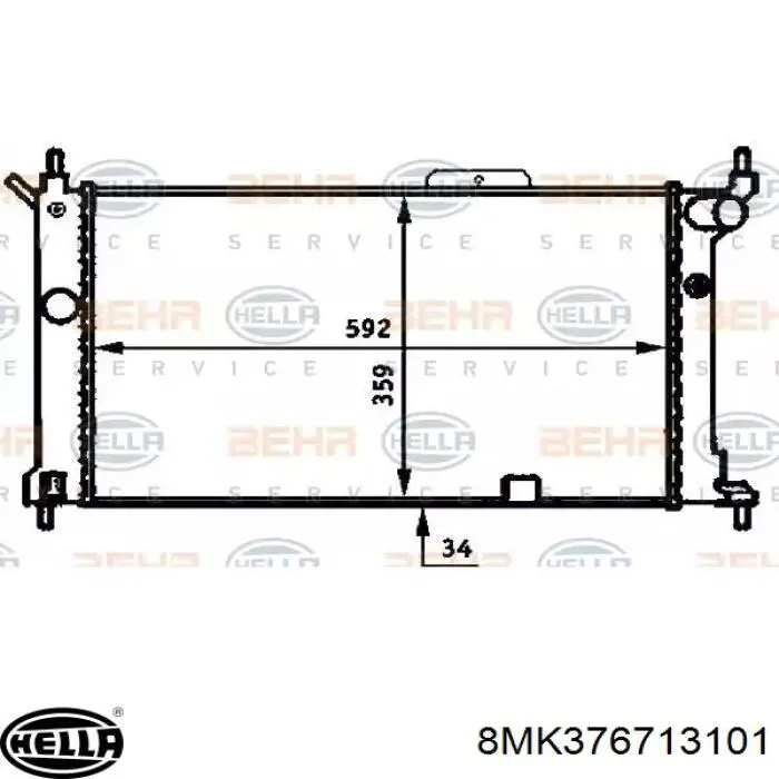Радиатор охлаждения двигателя HELLA 8MK376713101 цена, от 167.03 USD