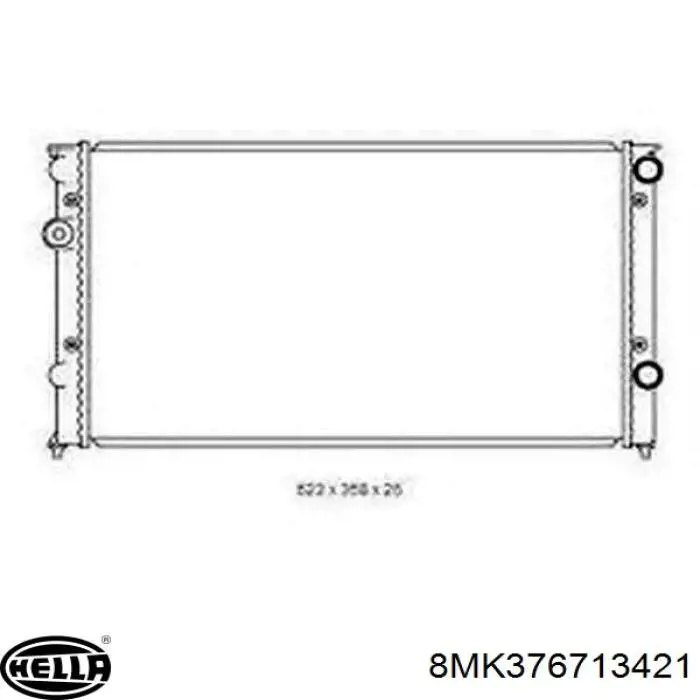 Купить 8MK376713421 HELLA Радиатор водяной