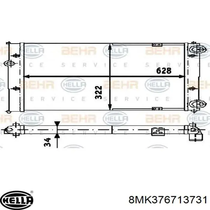 Радиатор 8MK376713731 HELLA