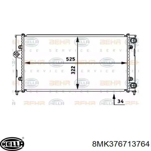 Радиатор 8MK376713764 HELLA