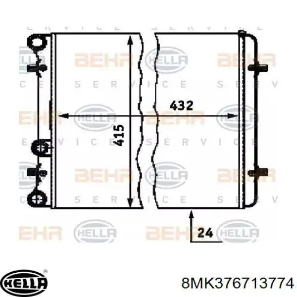 Радиатор 8MK376713774 HELLA