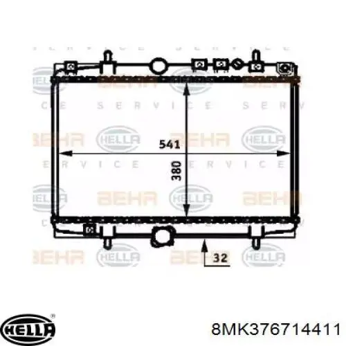 Радиатор 8MK376714411 HELLA