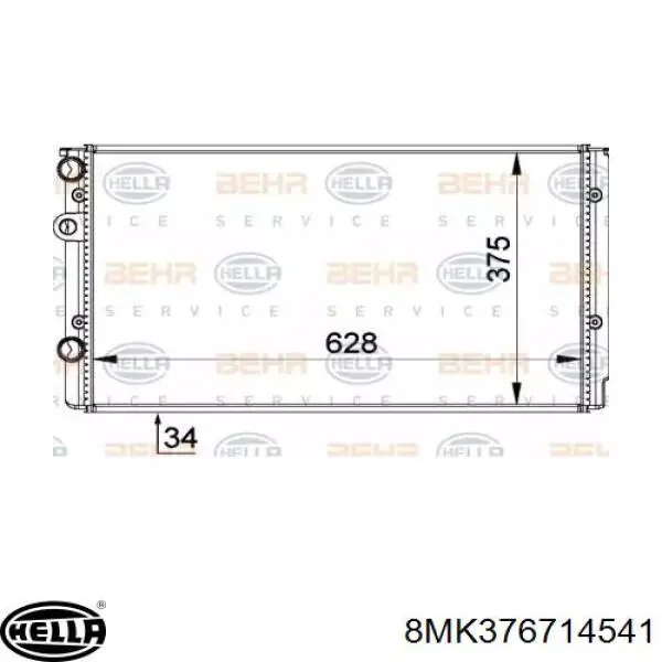 Радиатор 6NO121253M VAG