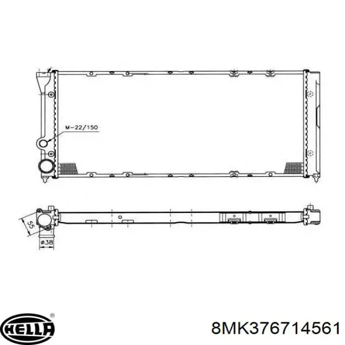 Радиатор 8MK376714561 HELLA