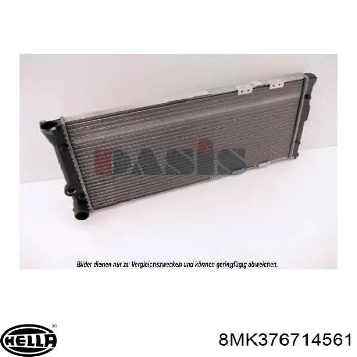 8MK376714561 HELLA Radiador original y equivalente