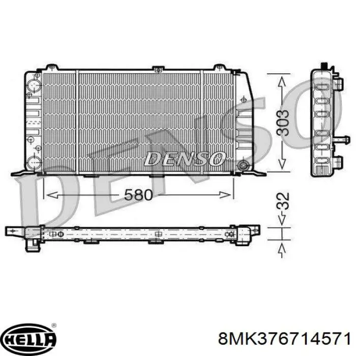 Радиатор 8MK376714571 HELLA