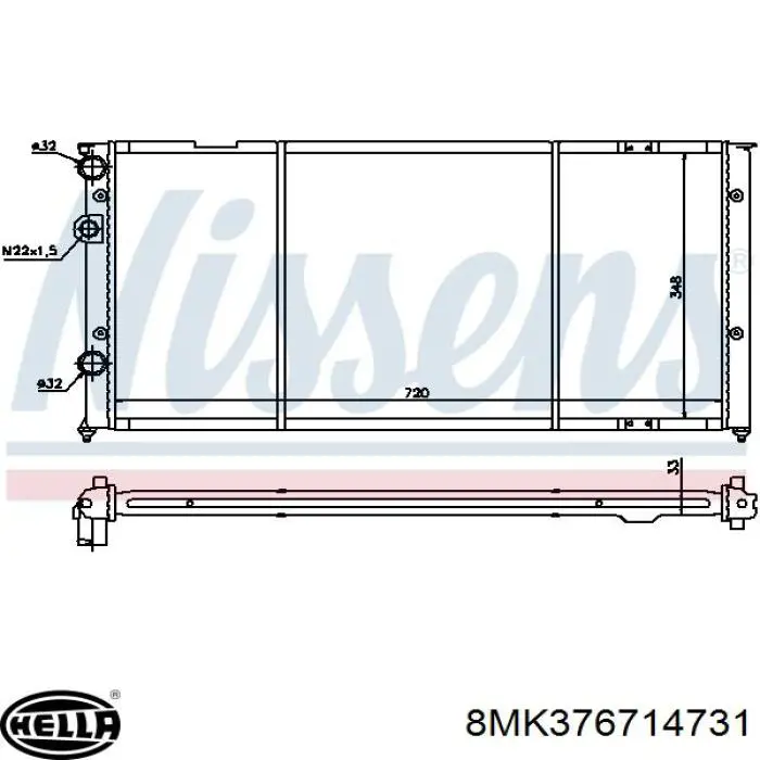 D7W047TT Thermotec Радиатор основной