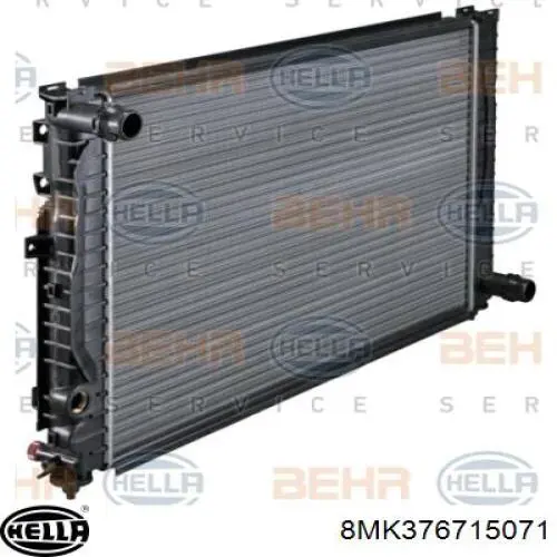 Radiador refrigeración del motor 8MK376715071 HELLA