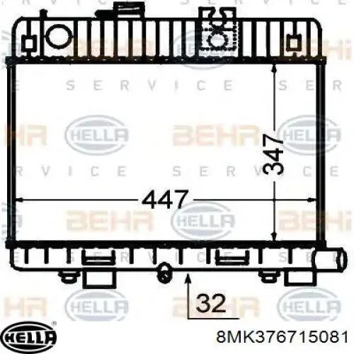 CR413000S Mahle Original Радиатор основной