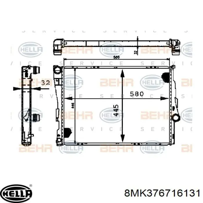 Радиатор 8MK376716131 HELLA