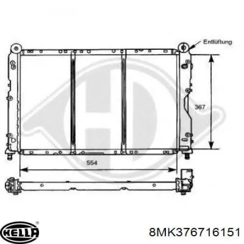 Радиатор охлаждения двигателя Polcar 1405084 цена, от 47.01 USD