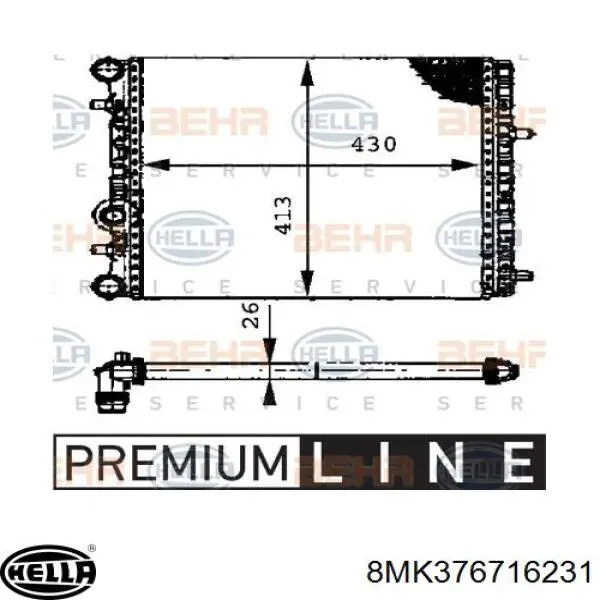 Радиатор охлаждения двигателя VAG 600121253 цена, от 39.29 USD