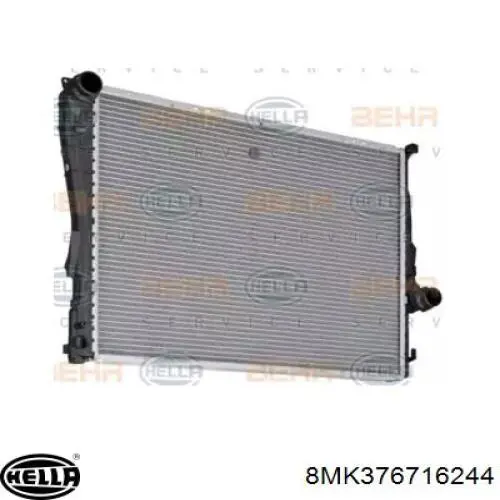 Radiador refrigeración del motor 8MK376716244 HELLA
