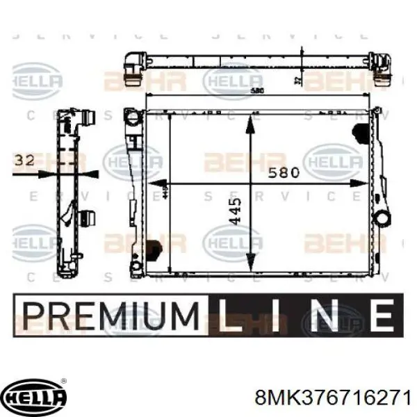 Радиатор охлаждения двигателя HELLA 8MK376716271 цена, от 75.11 USD
